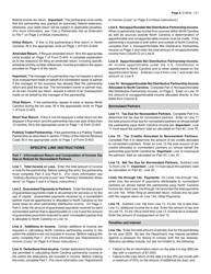 Instructions for Form D-403 Partnership Income Tax Return - North Carolina, Page 4