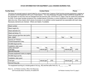 API Form F3 Fuel Burning Form for Fuels Burned in Anything Other Than a Boiler - Rhode Island, Page 2