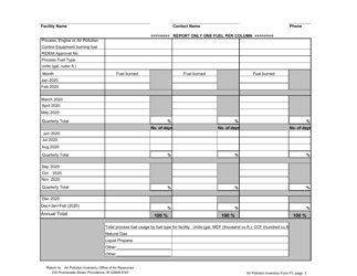 API Form F3 Fuel Burning Form for Fuels Burned in Anything Other Than a Boiler - Rhode Island, Page 3