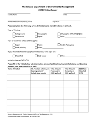 API Form L Printing Survey - Rhode Island