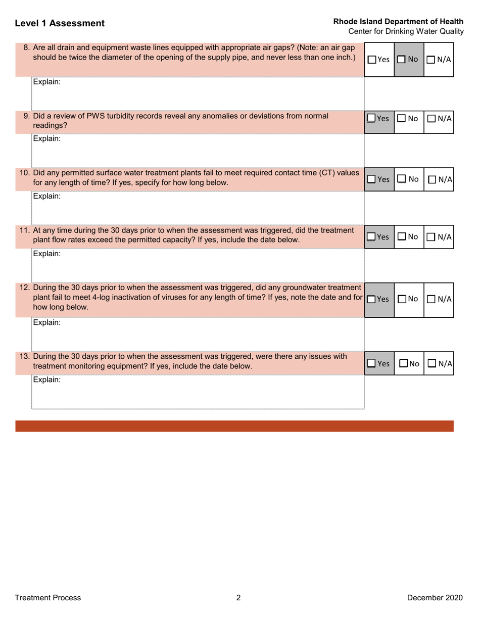 Level 1 Assessment - Rhode Island, Page 10