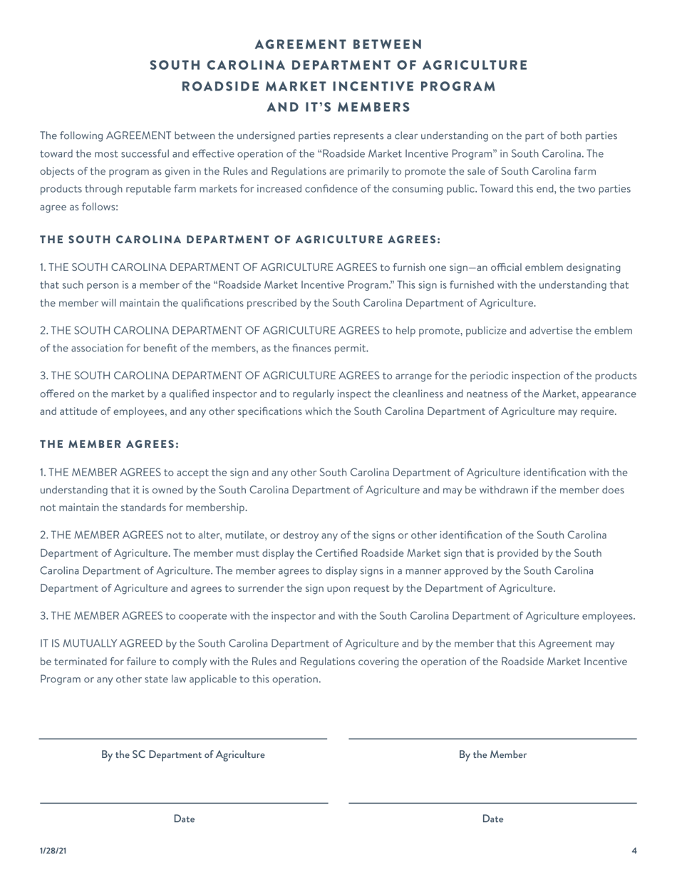 Certified Roadside Market Application - South Carolina, Page 4