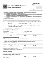 Form PWD893 License Agent Application - Texas, Page 3