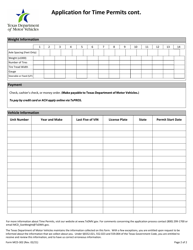 Form MCD-302 Time Permits Application - Texas, Page 3