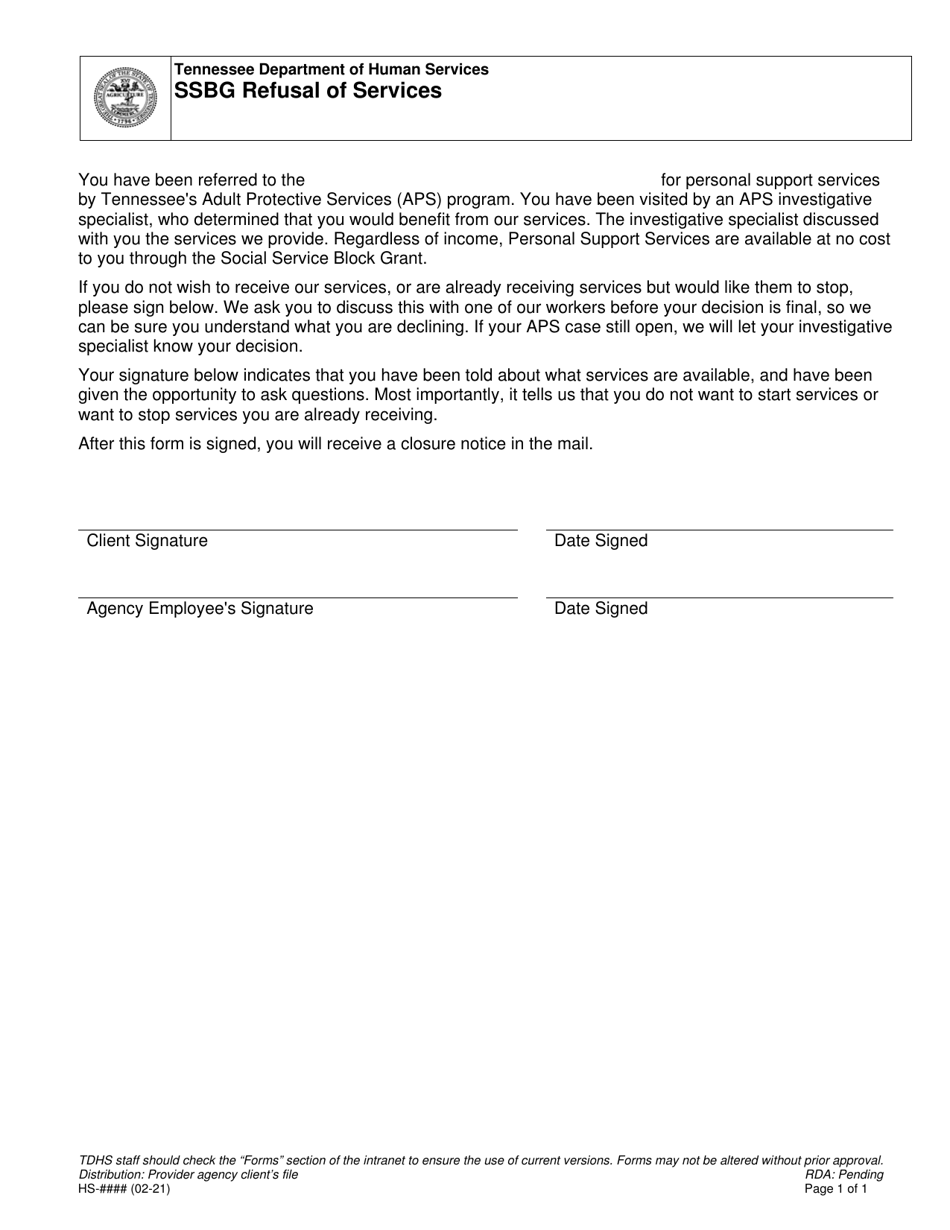 Form HS3489 Fill Out, Sign Online and Download Fillable PDF, Tennessee Templateroller