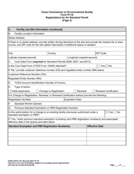 Form PI-1S (TCEQ-10370) Registrations for Air Standard Permit - Texas, Page 13
