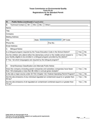 Form PI-1S (TCEQ-10370) Registrations for Air Standard Permit - Texas, Page 16