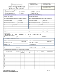 Document preview: DCYF Form 10-354 Family Home Study Application - Washington (Punjabi)