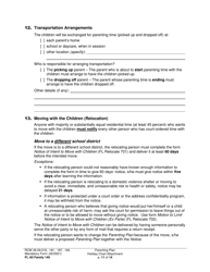 Form FL All Family140 Parenting Plan - Washington, Page 11
