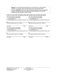 Form FL All Family140 Parenting Plan - Washington, Page 14