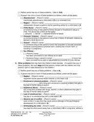 Form FL All Family140 Parenting Plan - Washington, Page 2