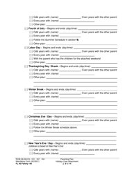 Form FL All Family140 Parenting Plan - Washington, Page 9