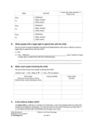 Form FL Parentage341 Petition for De Facto Parentage - Washington, Page 3