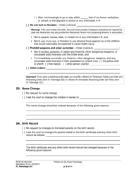 Form FL Parentage341 Petition for De Facto Parentage - Washington, Page 9
