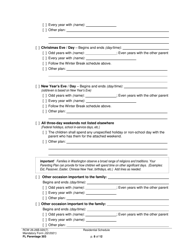 Form FL Parentage303 Residential Schedule - Washington, Page 8