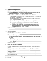 Form FL Parentage345 Findings and Conclusions About De Facto Parentage - Washington, Page 3