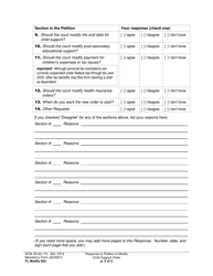 Form FL Modify502 Response to Petition to Modify Child Support Order - Washington, Page 2