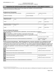 Document preview: Formulario OCFS-LDSS-4699.3-S Registro De Capacitacion Para Cuidado Infantil Legalmente Exento - New York (Spanish)