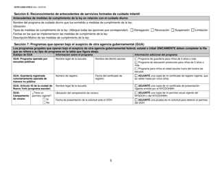 Formulario OCFS-LDSS-4700-S Formulario De Inscripcion Al Programa De Cuidado Infantil Grupal Legalmente Exento - New York (Spanish), Page 5