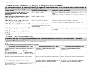 Formulario OCFS-LDSS-4700-S Formulario De Inscripcion Al Programa De Cuidado Infantil Grupal Legalmente Exento - New York (Spanish), Page 6