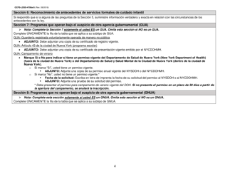 Instrucciones para Formulario OCFS-LDSS-4700-S Formulario De Inscripcion Al Programa De Cuidado Infantil Grupal Legalmente Exento - New York (Spanish), Page 4