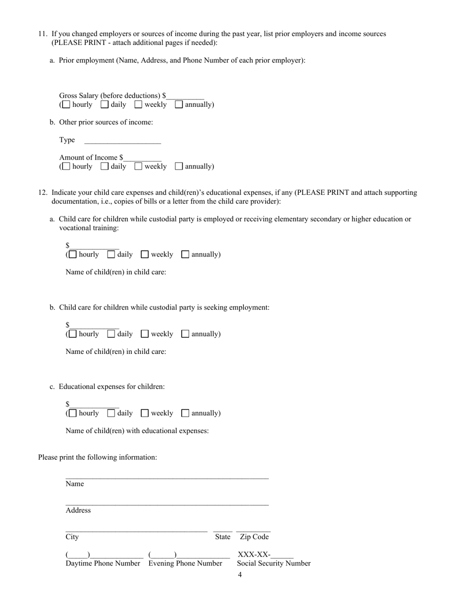 Affidavit of Net Worth - New York, Page 4