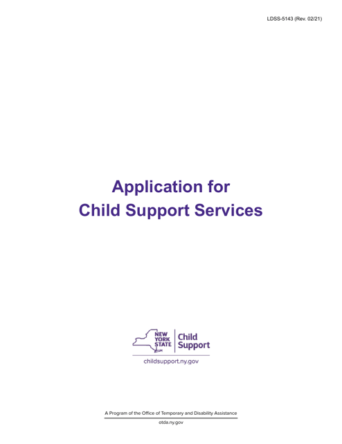 Form LDSS-5143 Application for Child Support Services - New York