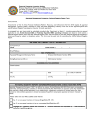 &quot;Appraisal Management Company - National Registry Report Form&quot; - Arizona