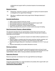 Duty Statement - Legal Support Supervisor I - California, Page 2