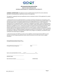 Pre-qualification Application - Right of Way Services for Georgia Department of Transportation Projects - Georgia (United States), Page 3