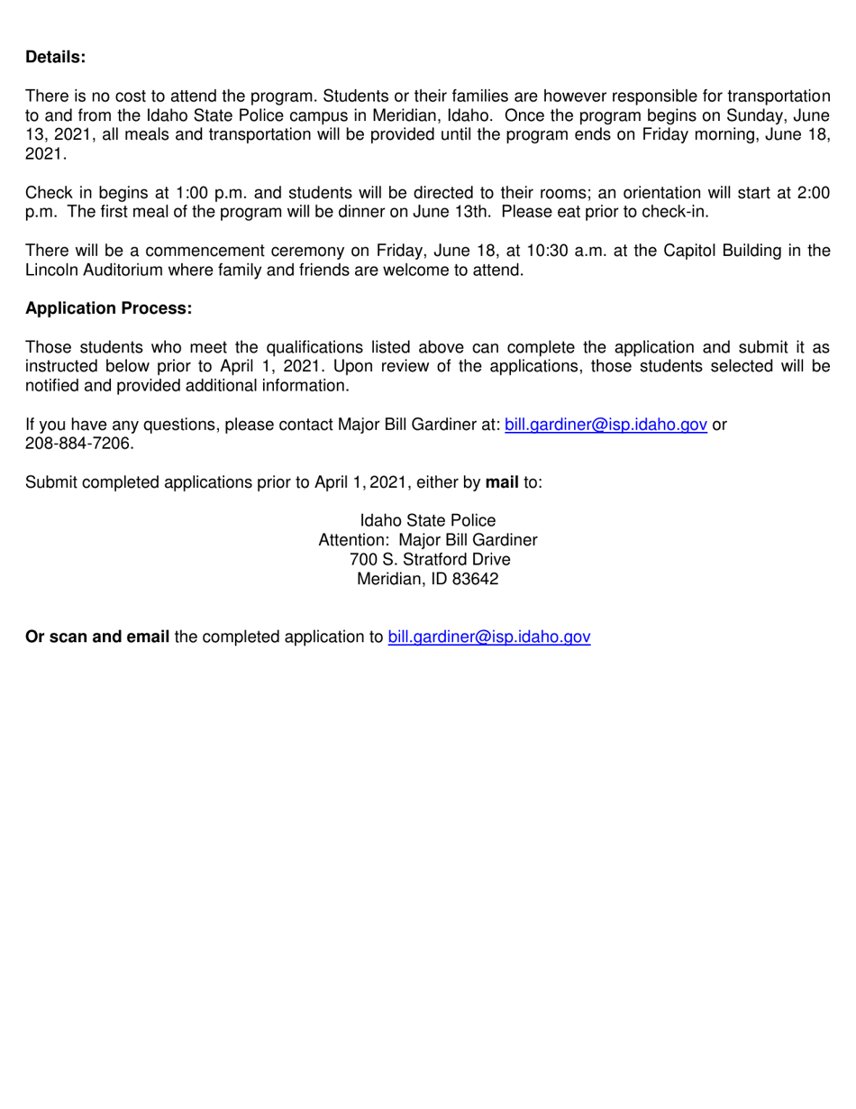 Leadership Education and Development (Ilead) Academy Application - Idaho, Page 3