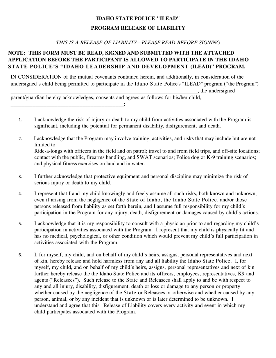 Leadership Education and Development (Ilead) Academy Application - Idaho, Page 6