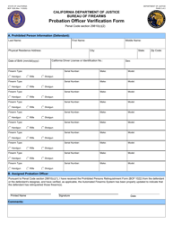 Form BOF1026 Probation Officer Verification Form - California, Page 2