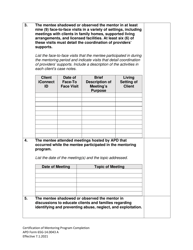 APD Form 65G-14.0043 A Certification of Mentoring Program Completion Form for New Support Coordinators - Florida, Page 2