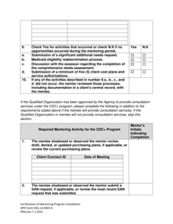 APD Form 65G-14.0043 A Certification of Mentoring Program Completion Form for New Support Coordinators - Florida, Page 4