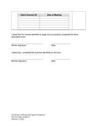 APD Form 65G-14.0043 A Certification of Mentoring Program Completion Form for New Support Coordinators - Florida, Page 5