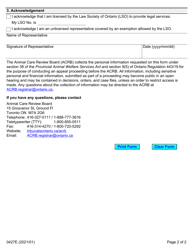 Form 0427E Declaration of Representative - Ontario, Canada, Page 2