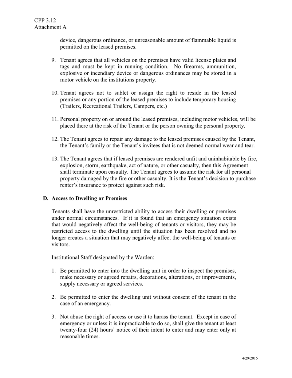 Attachment A Rental Agreement - Kentucky, Page 4