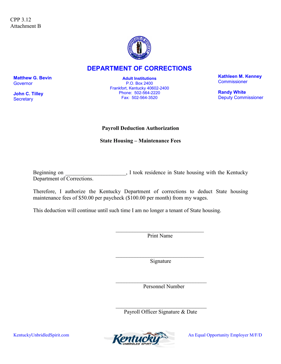 Kentucky Payroll Deduction Authorization Fill Out, Sign Online and Download PDF Templateroller