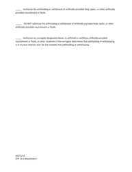 Attachment I Advance Directive - Kentucky, Page 2