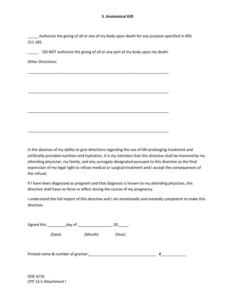 Kentucky Advance Directive - Fill Out, Sign Online and Download PDF ...