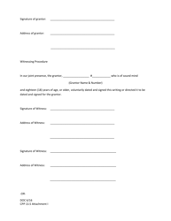 Attachment I Advance Directive - Kentucky, Page 4