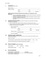 &quot;Application for Approved Program Status With the Kentucky Department of Corrections for Substance Use Treatment Providers&quot; - Kentucky, Page 2