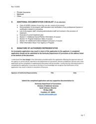 &quot;Application for Approved Program Status With the Kentucky Department of Corrections for Substance Use Treatment Providers&quot; - Kentucky, Page 3