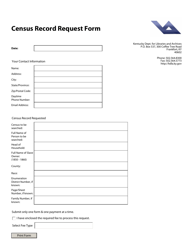 Census Record Request Form - Kentucky