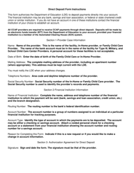 Direct Deposit Authorization Form - Louisiana, Page 2