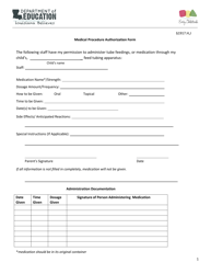 &quot;Medical Procedure Authorization Form&quot; - Louisiana
