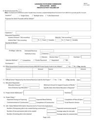 Form SBC021 Application - Bonds Private Activity Volume Cap - Louisiana, Page 2