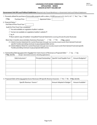 Form SBC021 Application - Bonds Private Activity Volume Cap - Louisiana, Page 4