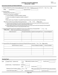 Form SBC003 Application - Bonds - Louisiana, Page 3